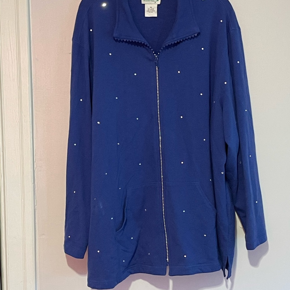 The Quacker Factory Size 3X. EUC Zip up jacket